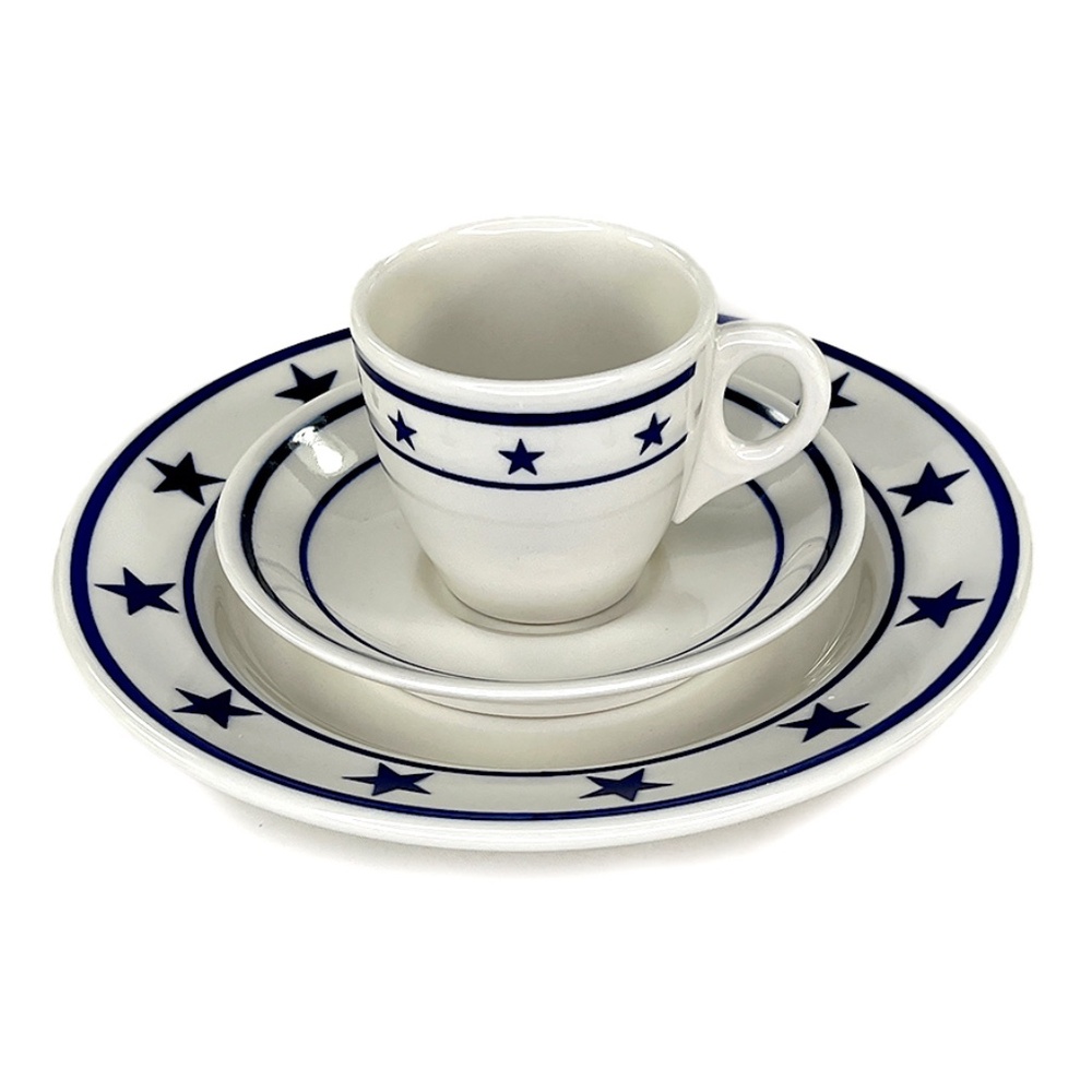 Star & Bars Demi Tasse & Dessert Plate